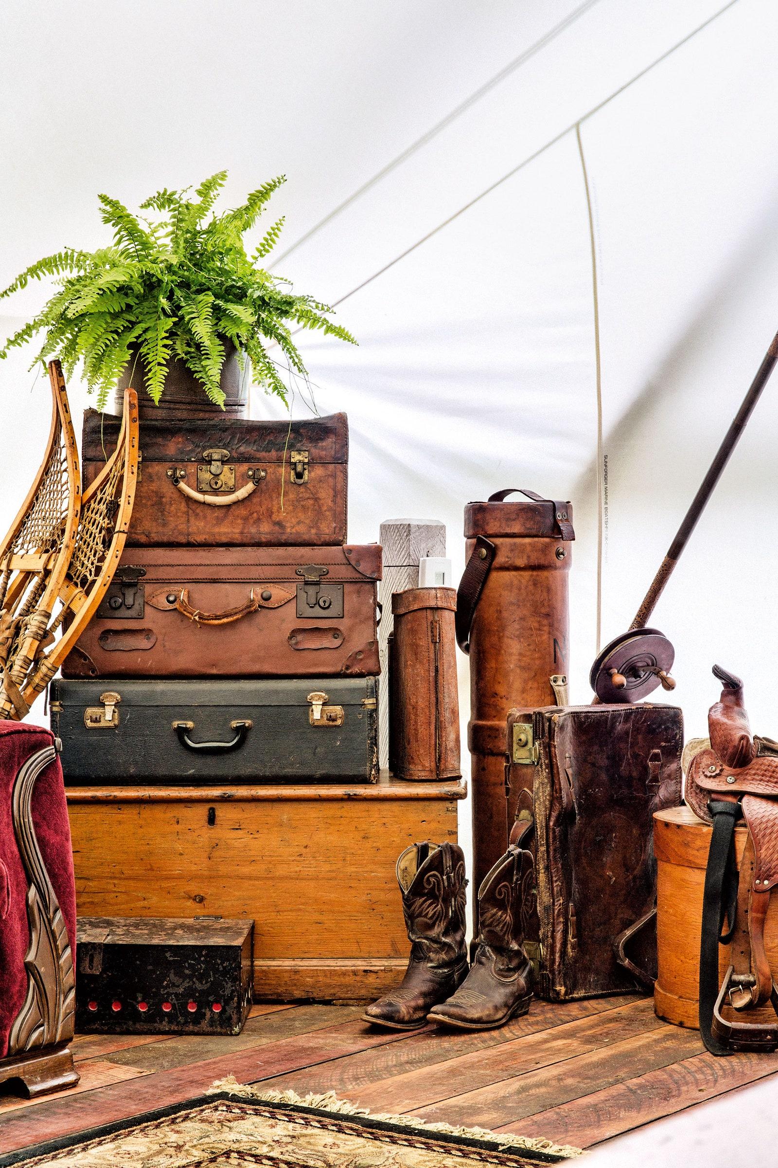 Boots and suitcases at Clayoquot